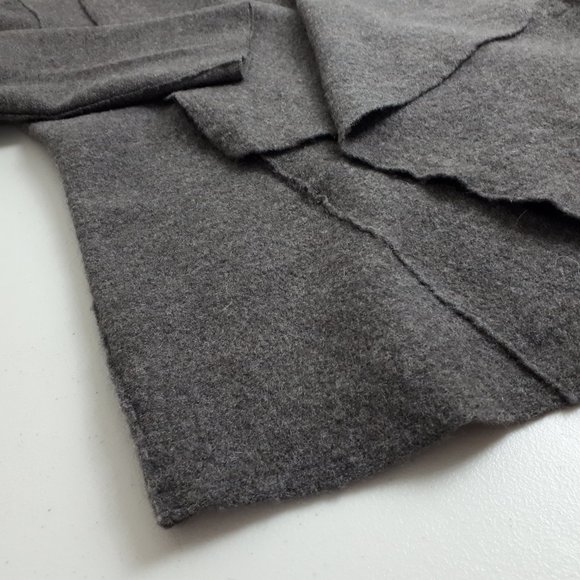 500 Maison Cinqcent Brown Open Front Wool Cardigan - Picture 4 of 16